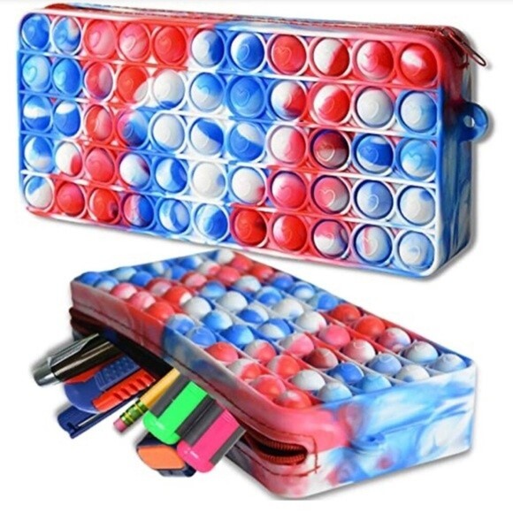 NEW Pop It Fidget Pencil Case - Picture 1 of 7